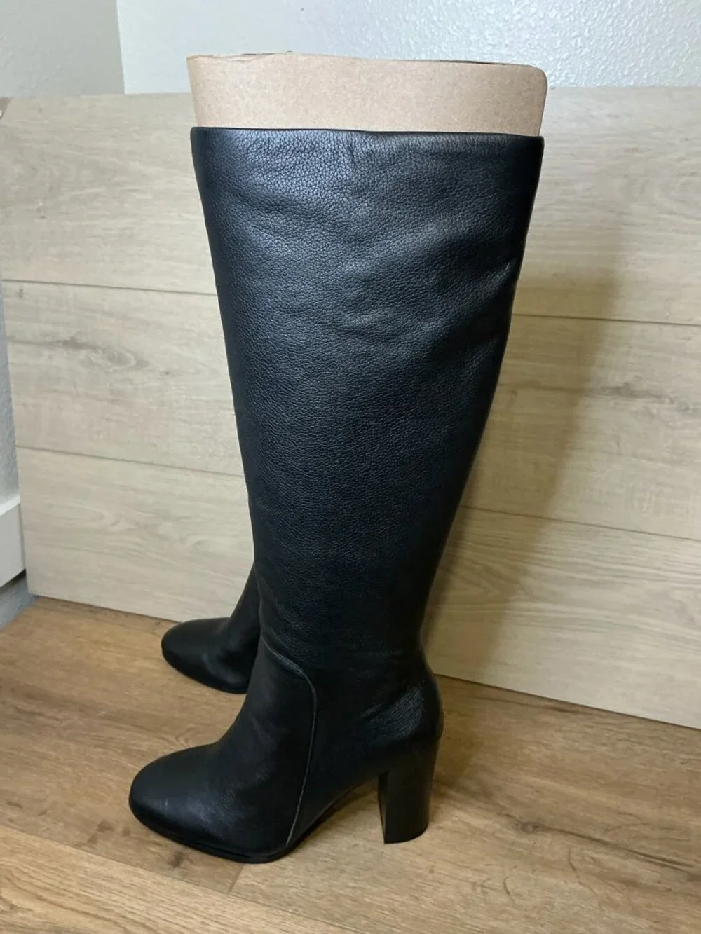 KENNETH COLE New York JUSTIN Knee-High Leather Black Boots 9 M